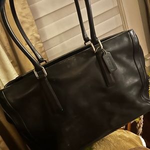 Leather Coach tote